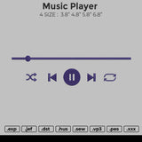 Music Player Embroidery
