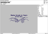 Fingerstext Embroidery File 6 sizes