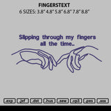 Fingerstext Embroidery File 6 sizes
