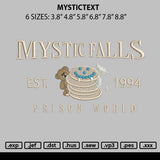 Mystictext Embroidery File 6 sizes
