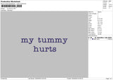 Tummytext Embroidery File 6 sizes