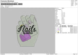 Nails By J Embroidery File 6 sizes
