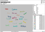 Names Grant Embroidery File 6 sizes