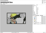 Naruto Color Embroidery File 6 sizes