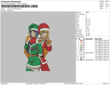naruto hinata xmas  embroidery