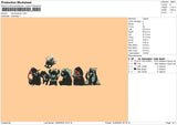 Chibi Bnw Embroidery File 6 sizes