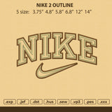 Nike 2 Outline  Embroidery