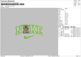 Nike Swoosh Yoda Embroidery File 6 sizes