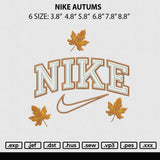 Nike Autums Embroidery File 6 sizes