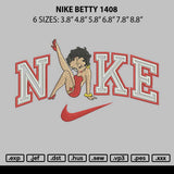 Nike Betty 1408 Embroidery File 6 sizes