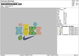 Nike Bunny Eggs Embroidery File 6 sizes