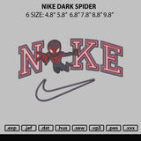 Nike Dark Spider Embroidery File 6 sizes