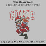 Nike Goku Xmas Embroidery
