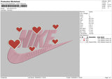 New Hearts Embroidery File 6 sizes