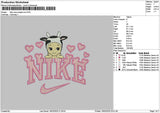 Nike Sonny Cow Embroidery File 6 sizes