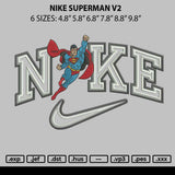 Nike Superman V2 Embroidery File 6 sizes