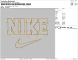 Nike Swoosh Outline v2 Embroidery