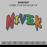 Nivektext Embroidery File 6 sizes