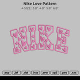 Nike love pattern v2 Embroidery