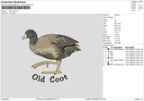 Coot Text Embroidery File 6 sizes