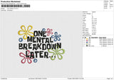 One Mental v3 Embroidery File 6 size