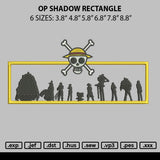 Op Shadow Rectangle Embroidery File 6 sizes