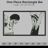 One Piece Rectangle BW