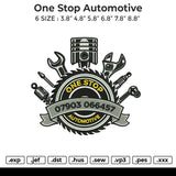 One Stop Automotive Embroidery File 6 size