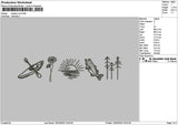 Icons 1503 Embroidery File 6 sizes