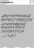Outrun Alphabet Embroidery File 6 sizes