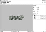 Ovo Text Embroidery File 6 sizes