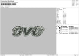 Ovo Text Embroidery File 6 sizes