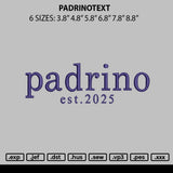 Pedrinotext Embroidery File 6 sizes