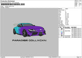 Car Purple 1902 Embroidery File 6 sizes
