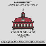 Perliamenttext Embroidery File 6 sizes