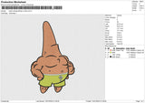 Patric bodybuilding no face Embroidery File 6 size