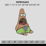Patrick2603 Embroidery File 6 sizes