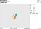 Peach Embroidery File 6 size
