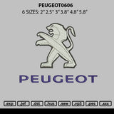 Peugeot 0606 Embroidery File 6 sizes