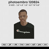 Photoembro 120824 Embroidery File 6 size