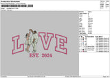 Photoflat Love V1 Embroidery File 6 sizes