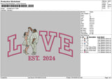 Photoflat Love V1 Embroidery File 6 sizes