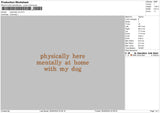 Mentallytext02 Embroidery File 6 sizes
