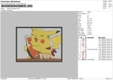 Pikachu Rectangle Embroidery File 6 sizes