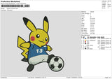 Pikachu03 Embroidery File 6 sizes