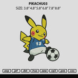 Pikachu03 Embroidery File 6 sizes