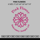 Pink Flower Embroidery File 6 sizes
