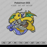 Pokemon 003 Embroidery
