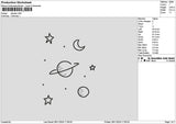 Planet2811 Embroidery File 6 sizes