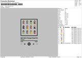Player Song 05 Embroidery File 6 sizes